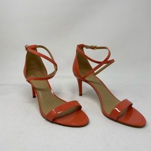 Michael Kors Coral Patent Leather Strappy Heels size 10